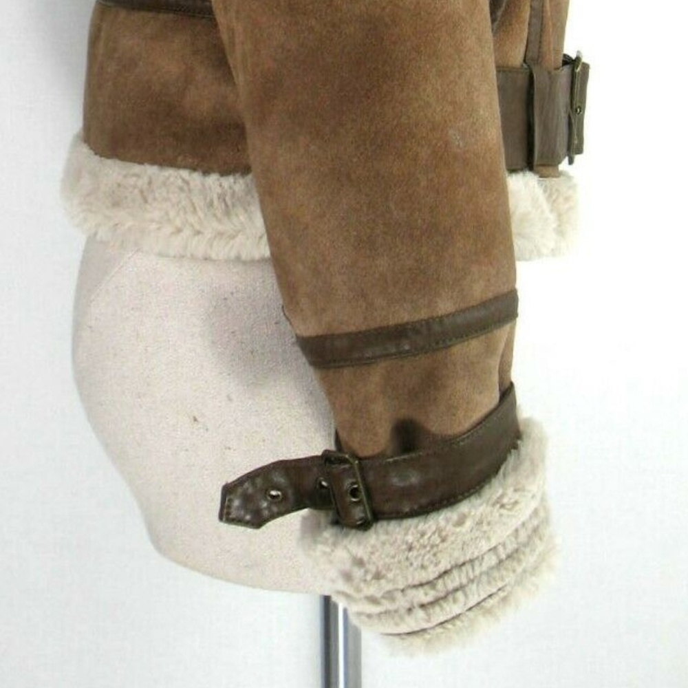 Moda International - Faux Suede Brown Jacket Sz S - Picture 7 of 8